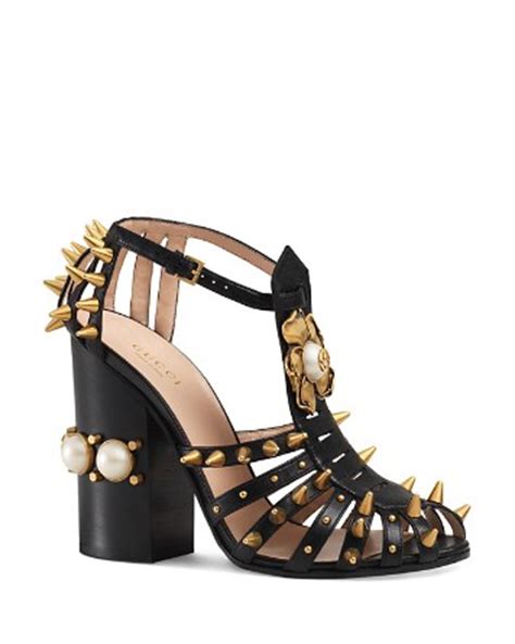 kendall gucci sandals|Gucci Kendall Spiked Block Heel Sandals Shoes .